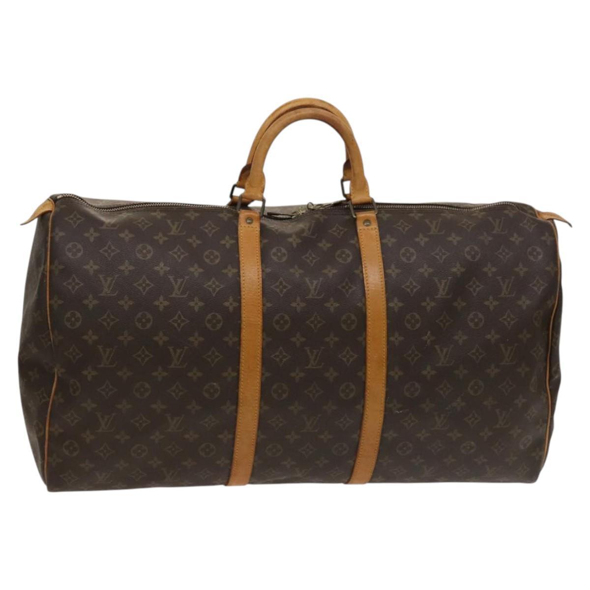 Louis Vuitton Monogram Keepall 60 Boston Bag M41422 Lv Auth 119896